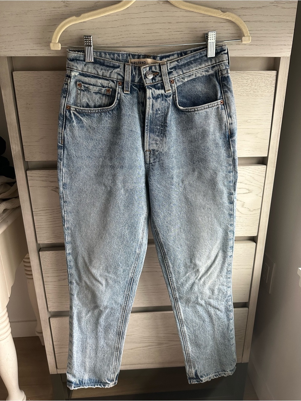 GRLFRND Karolina High Rise Straight Crop, Size 25